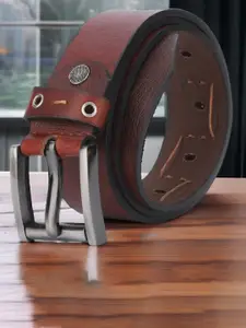 The Roadster Lifestyle Co. Men Casual Textured Leather Belt