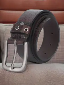 The Roadster Lifestyle Co. Men Casual Textured Leather Belt