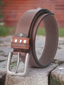 The Roadster Lifestyle Co. Men Casual Solid Leather Belt