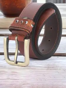 The Roadster Lifestyle Co. Men Casual Solid Leather Belt