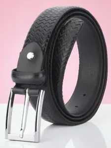 The Roadster Lifestyle Co. Men Formal Textured Leather Belt