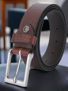 The Roadster Lifestyle Co. Men Textured Leather Formal Belts
