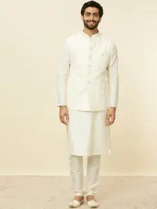Manyavar Men Self-Design Woven Nehru Jackets