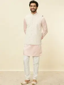 Manyavar Self-Design Woven Nehru Jackets