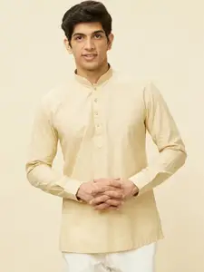 Manyavar Mandarin Collar Long Sleeves Straight Kurta