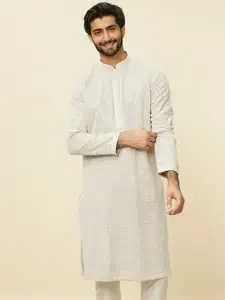 Manyavar Sequin Embroidered Regular Kurta  With Pyjamas