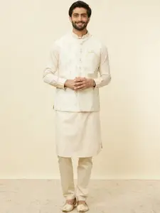 Manyavar Men Self-Design Woven Nehru Jackets