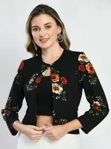 BAESD Women Printed Button Shrug