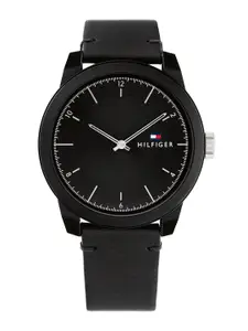 Tommy Hilfiger Men Solid Dial & Leather Strap Analogue Watch TH1710542W