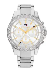 Tommy Hilfiger Men Embellished Dial & Stainless Steel Bracelet Analogue Watch TH1782677