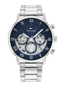 Tommy Hilfiger Men Skeleton Dial & Stainless Steel Bracelet Style Analogue Watch TH1710569
