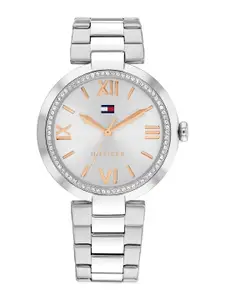 Tommy Hilfiger Women Alice Embellished Bracelet Style Analogue Watch TH1782681-Silver