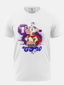 Print My Fashion Boys Super Cow Printed Cotton Casual T-shirt