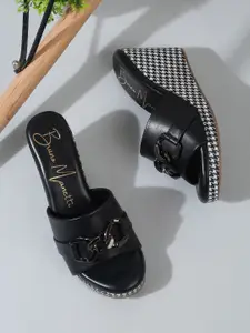 Bruno Manetti Embellished Wedge Heels