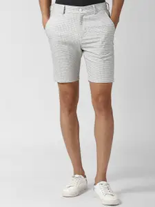 Peter England Men Striped Slim Fit Technology Shorts