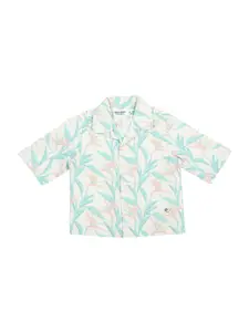 ZERO THREE Infants Boys Comfort Floral Printed Cotton Casual Shirt