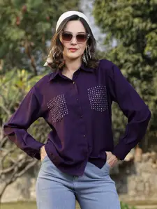 plusS Embellished Casual Shirt