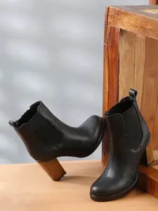 The Roadster Lifestyle Co Women  Casual Heeled Winter High-Top Boots