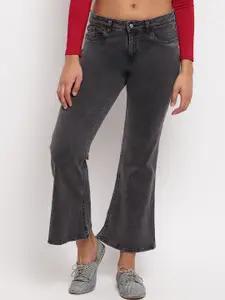 TALES & STORIES Women Flared Mildly Distressed Stretchable Jeans