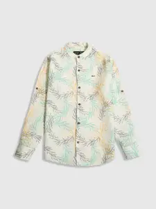 CAVIO Boys Standard Opaque Floral Printed Cotton Casual Shirt