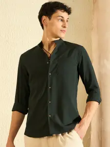 DENNISON Smart Mandarin Collar Casual Shirt
