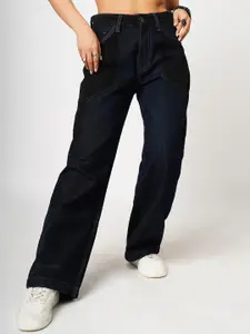 BFIVE Women Urban Straight Fit Colourblocked Cotton Light Fade Jeans
