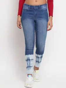 TALES & STORIES Women Skinny Fit Heavy Fade Stretchable Jeans