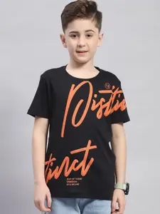 Monte Carlo Boys Typography Printed Pure Cotton T-shirt