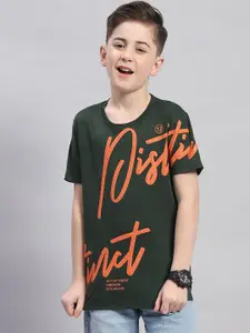 Monte Carlo Boys Typography Printed Pure Cotton T-shirt