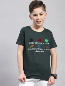 Monte Carlo Boys Typography Printed Cotton T-shirt