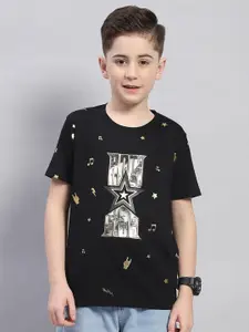 Monte Carlo Boys Round Neck Printed Cotton T-shirt