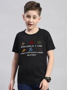 Monte Carlo Boys Round Neck Typography Printed Cotton T-shirt