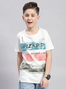 Monte Carlo Boys Typography Printed Pure Cotton T-shirt