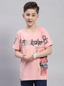 Monte Carlo Boys Round Neck Typography Printed Cotton T-shirt