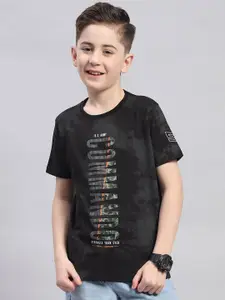Monte Carlo Boys Round Neck Typography Printed Cotton T-shirt