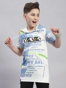 Monte Carlo Boys Typography Printed Hooded T-shirt