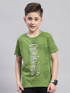 Monte Carlo Boys Typography Printed Cotton T-shirt