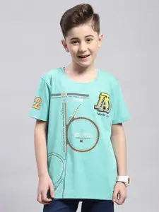 Monte Carlo Boys Typography Printed Casual Round Neck T-shirt