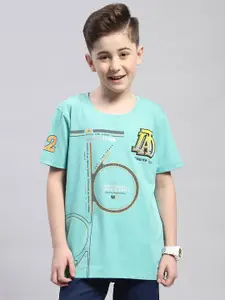Monte Carlo Boys Typography Printed Casual Round Neck T-shirt