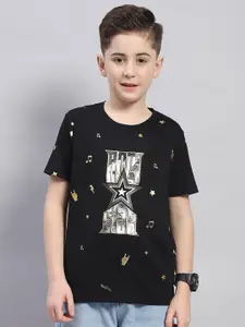 Monte Carlo Boys Typography Printed Casual Round Neck T-shirt