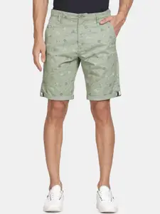 t-base Men Geometric Printed Cotton Chino Shorts