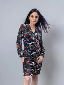 H&M Floral Printed Bodycon Dress