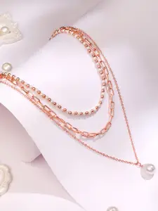 Cierra Rose Gold-Plated Layered Necklace