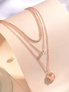 Cierra Rose Gold-Plated Layered Necklace