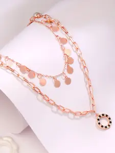 Cierra Rose Gold-Plated Layered Necklace