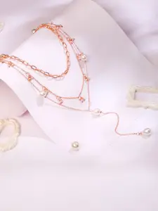 Cierra Rose Gold-Plated Layered Necklace