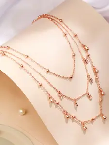 Cierra Rose Gold-Plated Layered Necklace