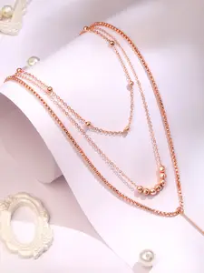 Cierra Rose Gold-Plated Layered Necklace