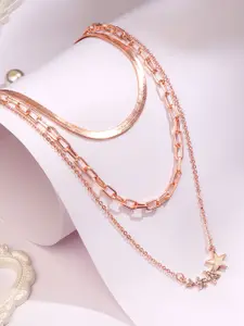 Cierra Rose Gold-Plated Layered Necklace