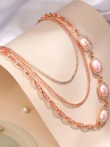 Cierra Rose Gold-Plated Layered Necklace